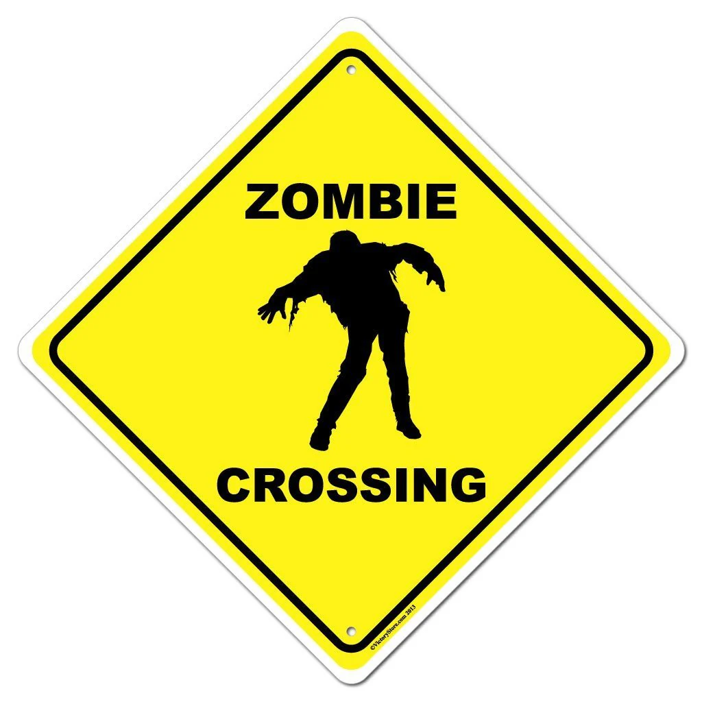 Zombie Crossing Sign or Sticker - Image 2